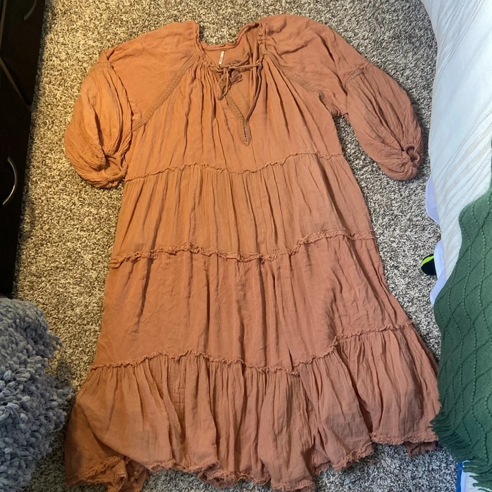 Free People In The Moment Dress Color Doe Size Large - Picture 5 of 15